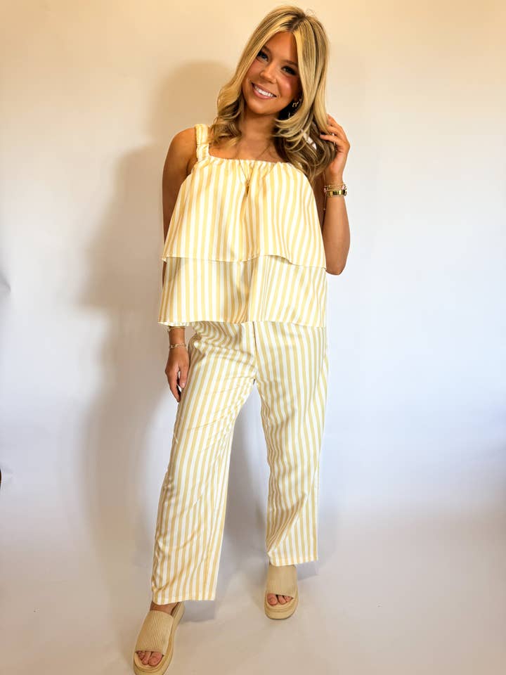 Talia Yellow Striped Set for wholesale by Magnolia Charms