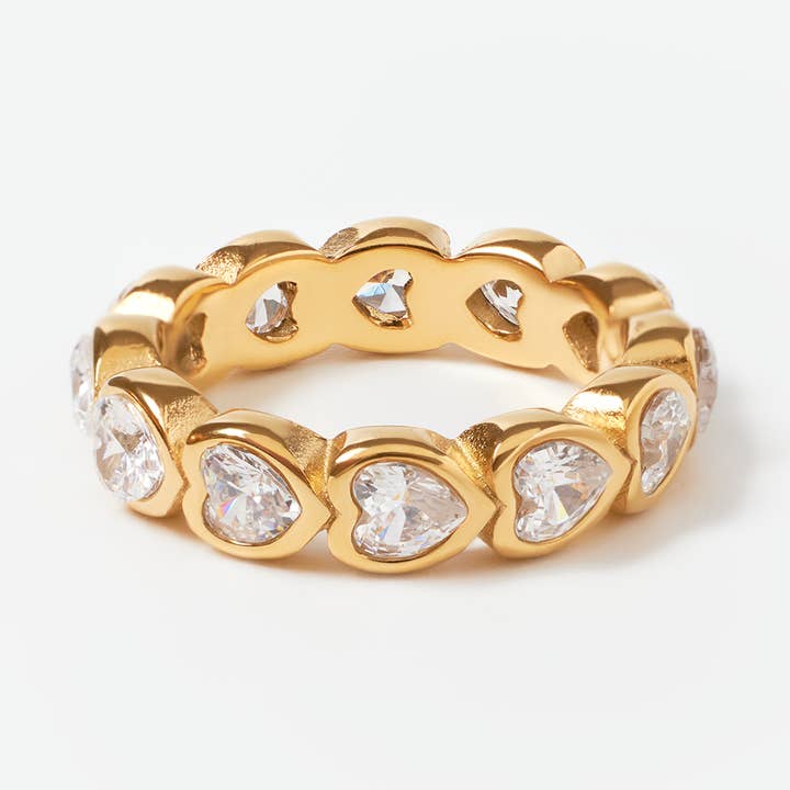 Anel Coração Saphira por atacado de GLAM & GLORY Jewels made with love