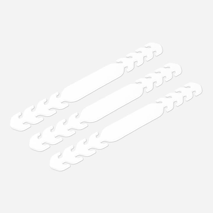 Confezione da 3, salvaspazio, colore: Bianco per la vendita all'ingrosso da parte di Pocket Square Clothing