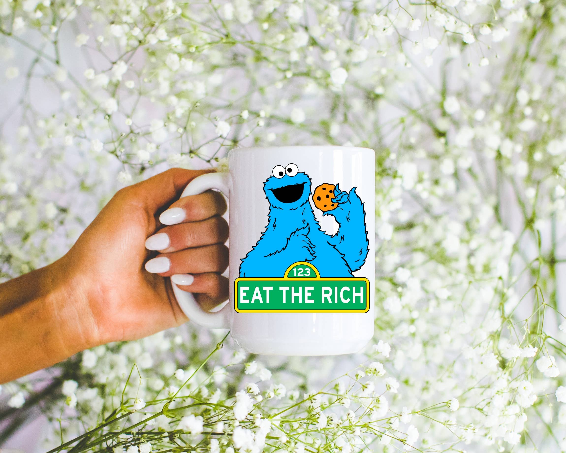 Ace the Pitmatian Co - Wholesale Coffee Mug - Eat the Rich Coffee Mug1