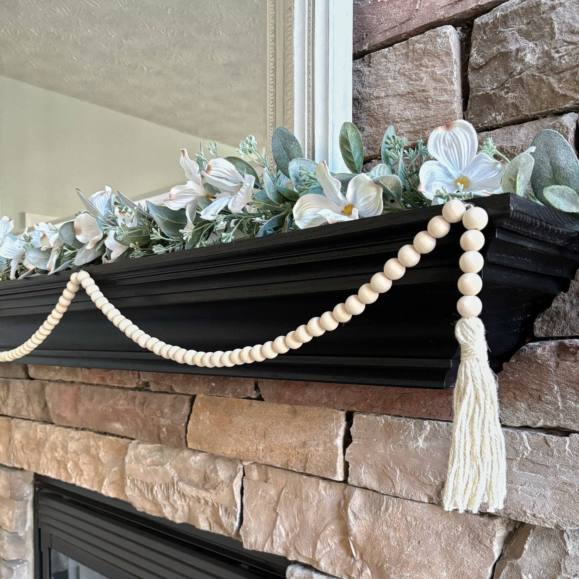 Inspired Indigo - Wholesale Bunting/Garland - 76" Wood Beaded Garlands with Tassels5