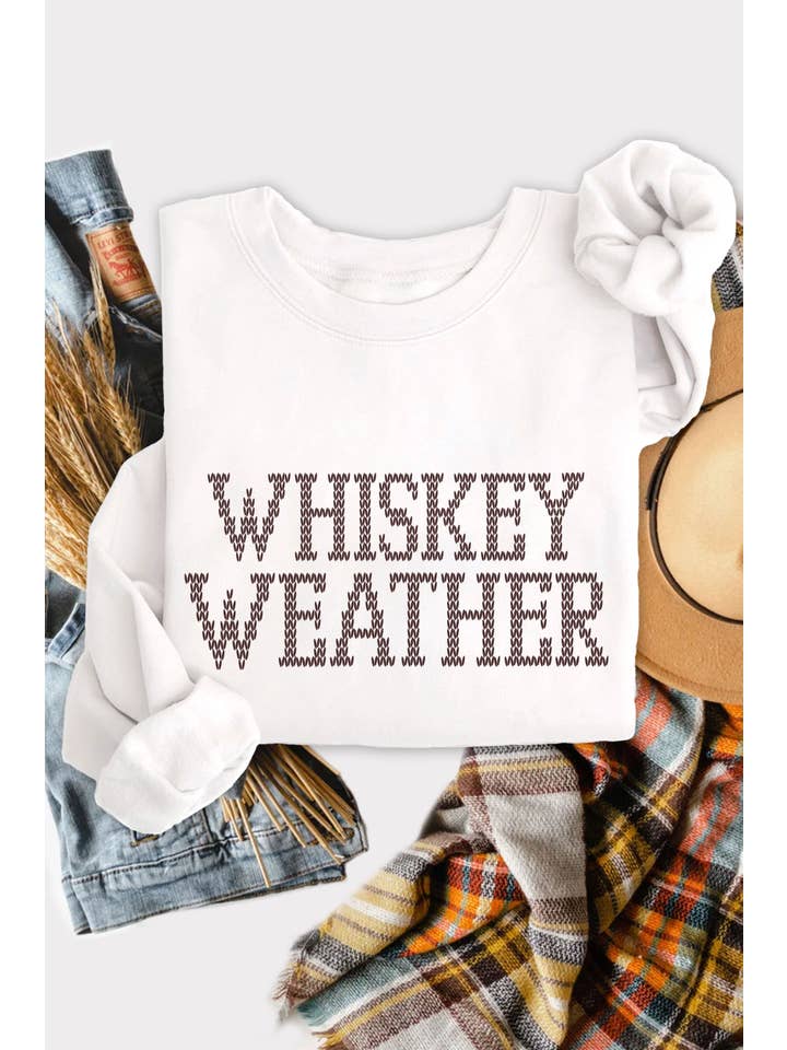 Rustee Clothing - Wholesale Graphic Sweatshirt - Unisex - WHISKEY WEATHER GRAPHIC BRUSHED SWEATSHIRTS 4