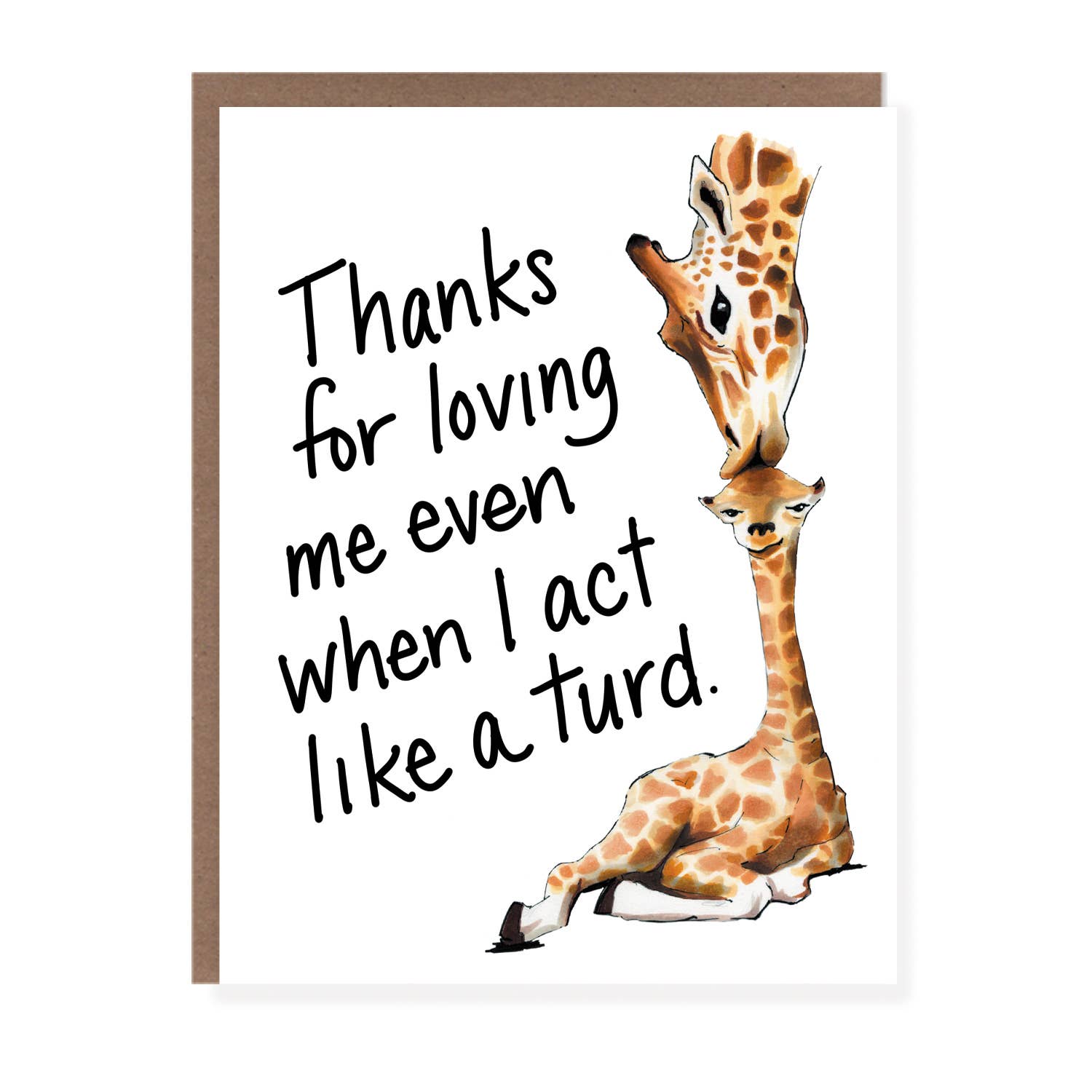 Morgan Swank Studio - Wholesale Love Card - Giraffe Mom and Baby | Animal Parent Card2