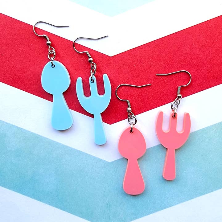 Mushy Mushy - Venta al por mayor Pendientes colgantes - Pendientes Tenedor y Cuchara
