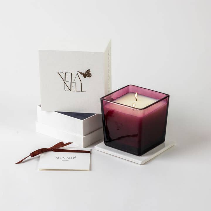MIDNIGHT NO. 9 Candle | Lux Box | Coco Wax | Essential Oils for wholesale by Veta Nell