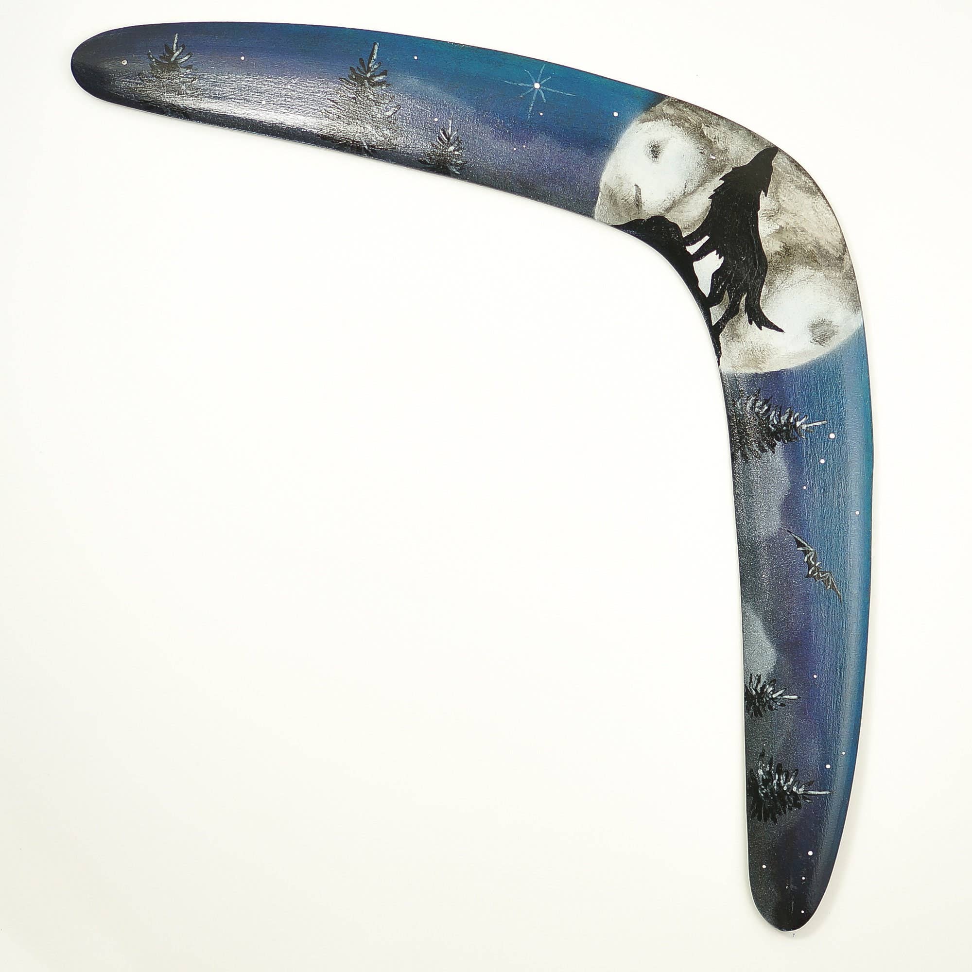 MB Wooden boomerangs – Großhandel Sportliches Zubehör – Bumerang „Wolf 2". Outdoor-Spiele für Erwachsene. Geschenke für ihn. Fluggeprüfter Bumerang aus Holz. Fliegendes Spielzeug.1