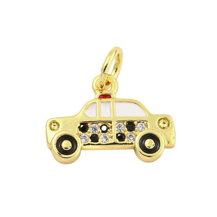 Love, Paige Designs - Wholesale Individual Charm/Pendant - 18k Gold Plated Brass Taxi Charm