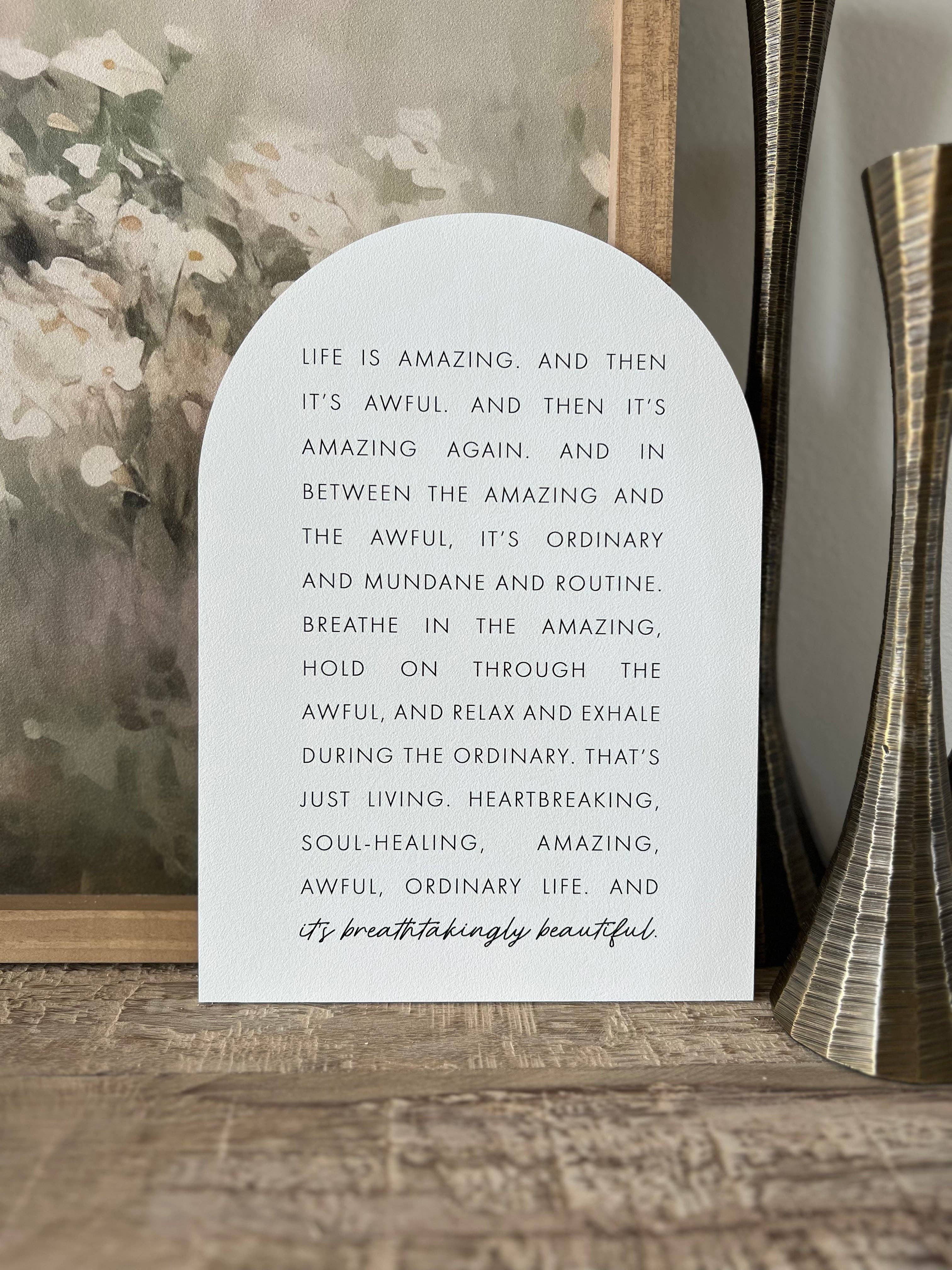 Lily and Sparrow - Wholesale Sign - Life Is Amazing Arch0