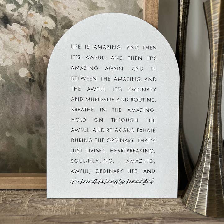 Lily and Sparrow - Wholesale Sign - Life Is Amazing Arch
