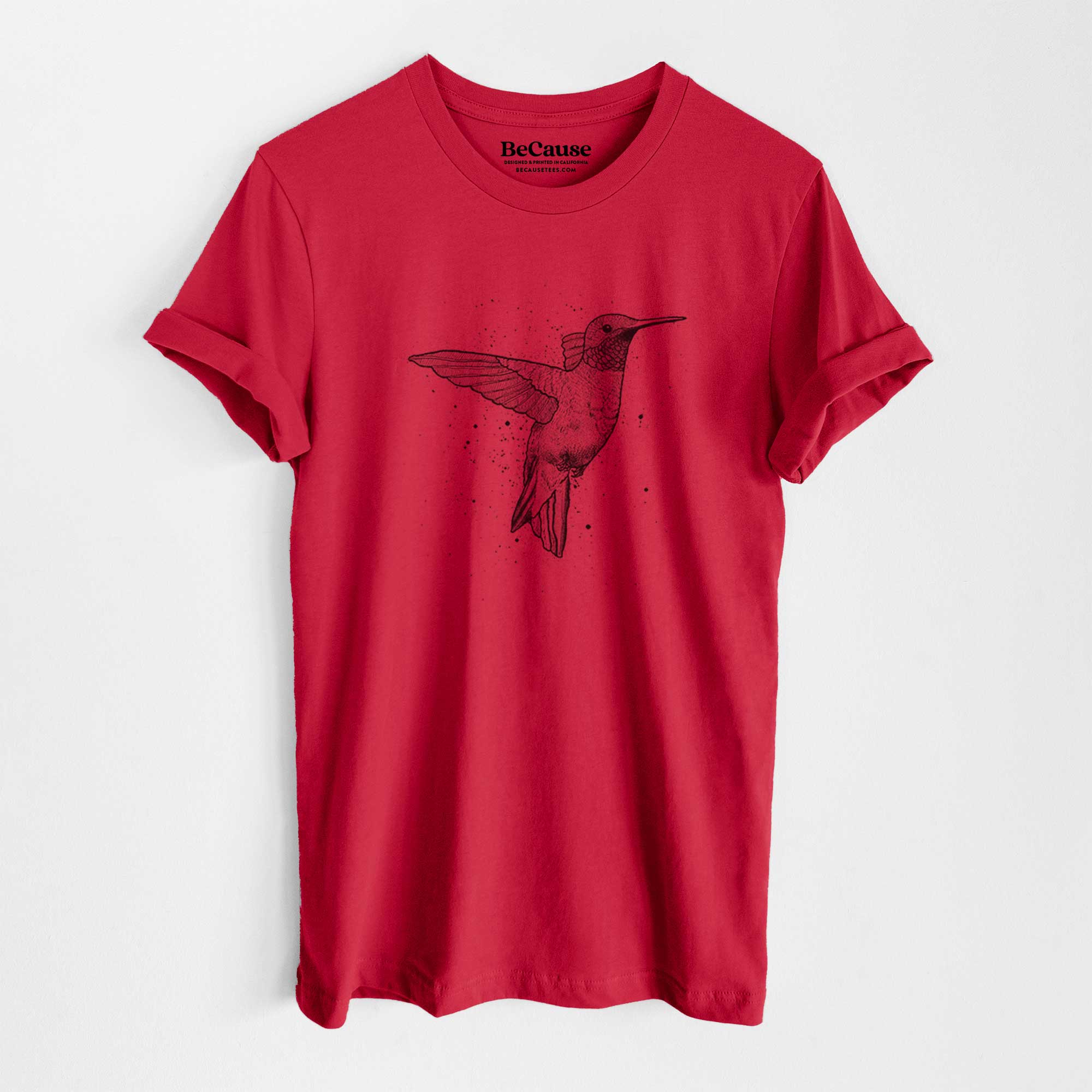 Because Tees - Wholesale Screen Printed T-Shirt - Unisex - Archilochus Colubris - Ruby-throated Hummingbird - Lightweight 100% Cotton Unisex Crewneck3