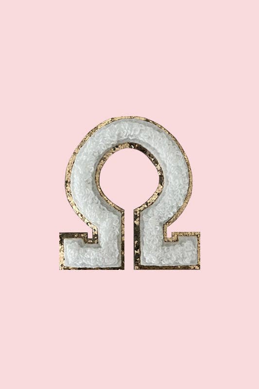 Ever Row - Vente Écusson - Lettre universitaire grecque - Blanche8