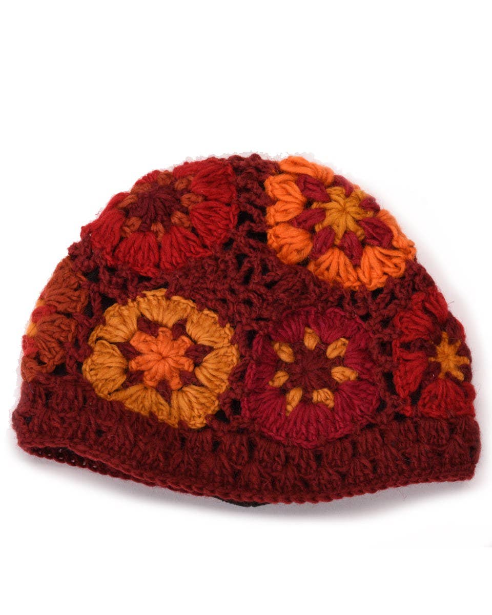 Zig Zag Asian Collection - Wholesale Beanie - Women's - Crochet Flower Beanie Hat0