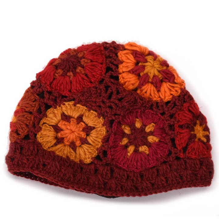 Zig Zag Asian Collection - Wholesale Beanie - Women's - Crochet Flower Beanie Hat