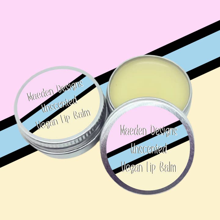 Baume à lèvres végétalien non aromatisé pour la vente par Oh, Maeden Designs