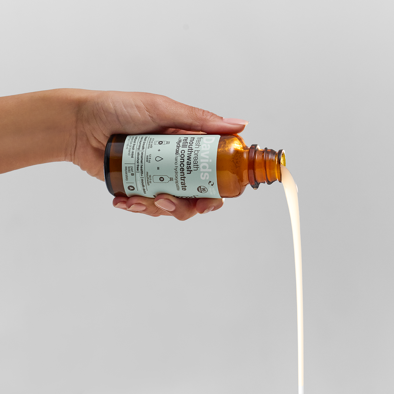 Davids Natural Toothpaste - Vente Bains de bouche - Bain de bouche Davids Hydroxi™ haleine fraîche - menthe fraîche naturelle2