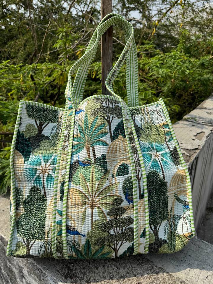 Unique Design Block Print Bag Indian Cotton Bag Quilted Bags for wholesale by GYPSY STUDIO