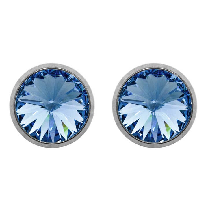 Soul Collection - Wholesale Stud/Post Earrings - Titanium stud earrings Laura with premium crystal18