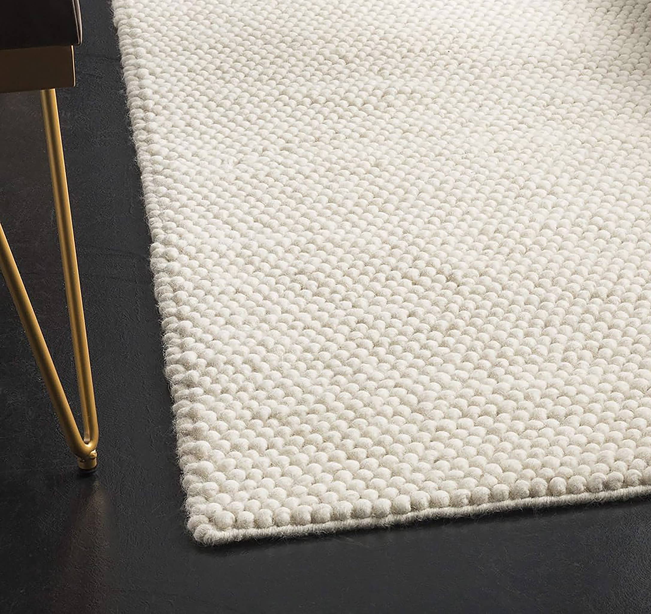 home mart goods - Wholesale Area Rug - Ivory Cream Chunky Beads Hand-Woven Handmade Wool Rug10