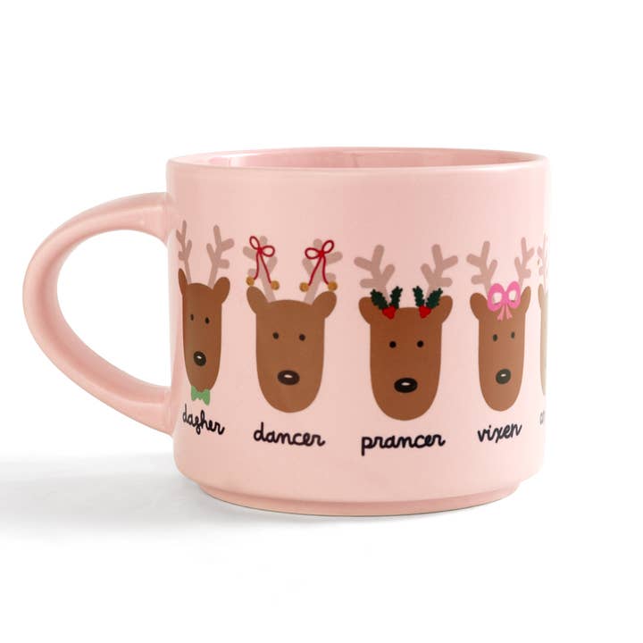 Callie Danielle - Wholesale Coffee mug - Santa's Reindeer Christmas Large Ceramic Mug1
