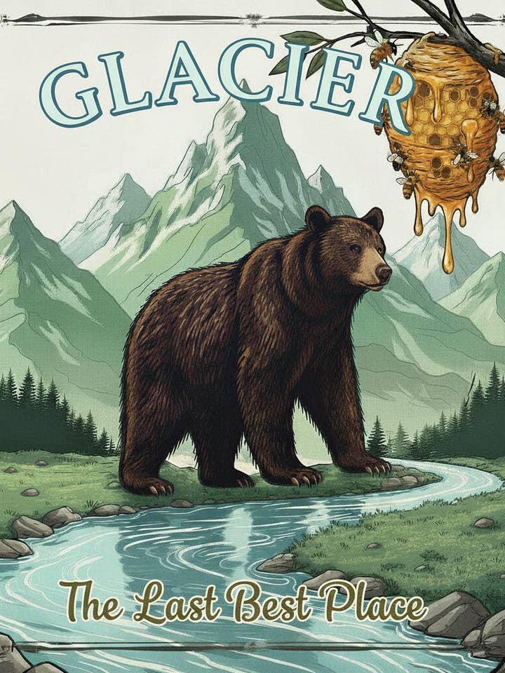 Glacier National Park Inspired Magnet for wholesale by Trailhead Candles