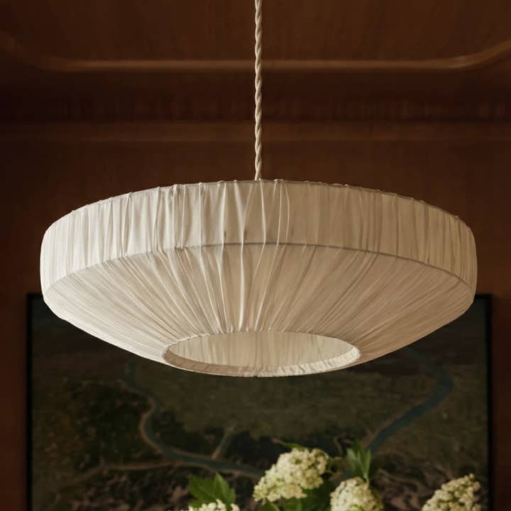 Plissé Pleated Fabric Pendant Light for wholesale by Morel