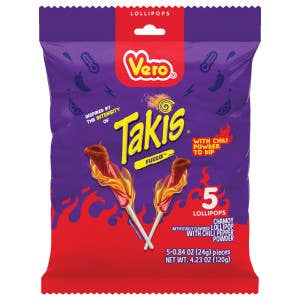 L&F Universal Goods - Wholesale Lollipop - Takis Vero Lollipops 5PCS/12CT/4.23OZ0