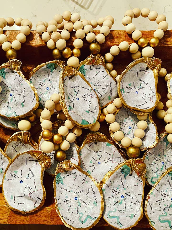 Custom Map Wine/Spirit Bottle Charm or Ornament for wholesale by Shore Hustle