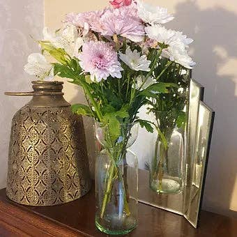 Recycled Glass Hourglass vase 25cm for wholesale by Jarapa