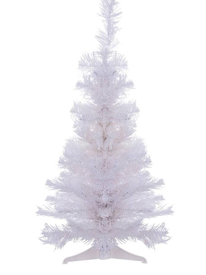 2' White Green Tabletop Christmas Tree with Plastic Stand for wholesale by Perfect Holiday