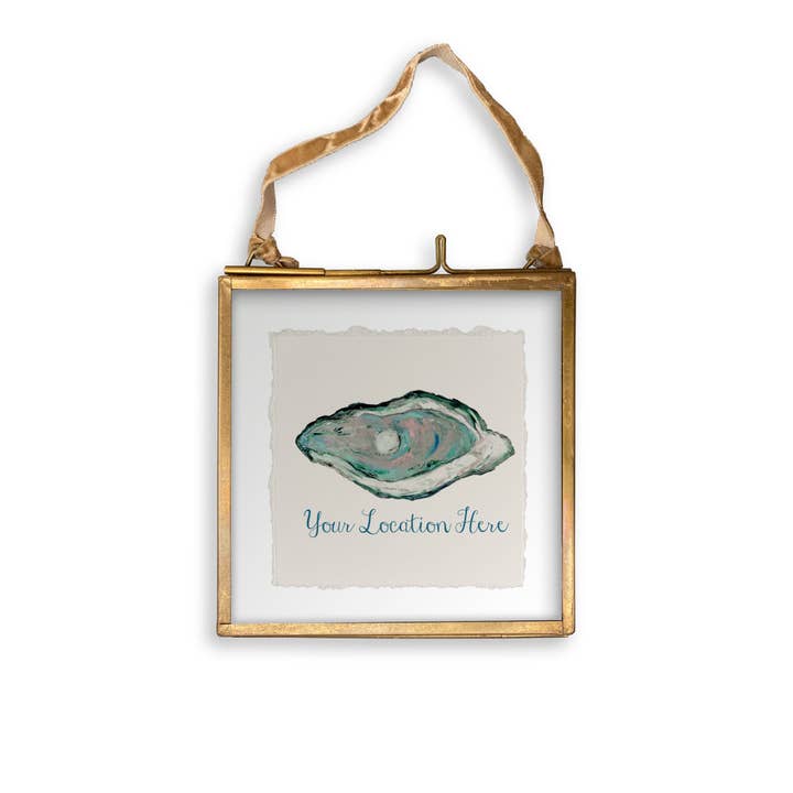 French Graffiti - Wholesale Tea Towel - Aqua Oyster with Location12