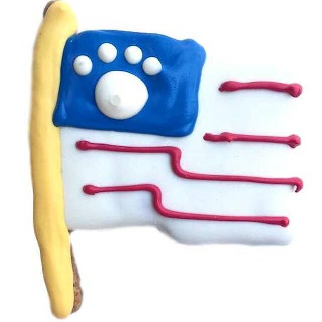 Drapeau - Friandise pour chien pour la vente par Taj Ma-Hound Bakery for Dogs