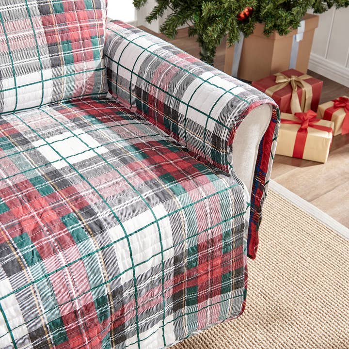 Levtex Home - Wholesale Chair/Sofa Slipcover - Spencer Plaid Sofa/Furniture Cover