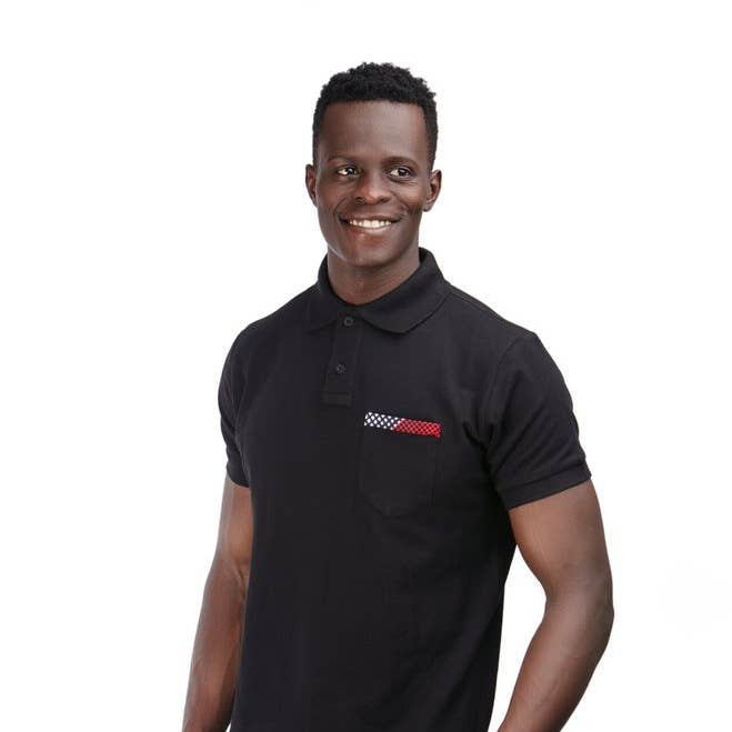 Polo Shirt Kitenge Fusion with Pocket for wholesale by Africulture