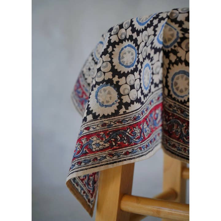 White Lotus Fashions - Vendita all'ingrosso Bandana - Donna - Blue Moon - Bandana in cotone Kalamkari - KK14587