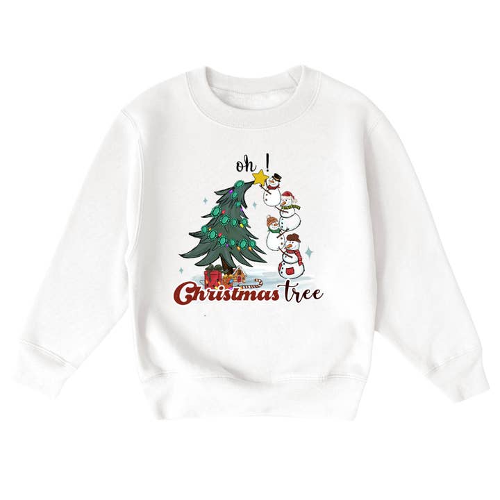 Oh! Kerstboom Jeugd Kersttrui voor wholesale door Mama and Littles Apparel
