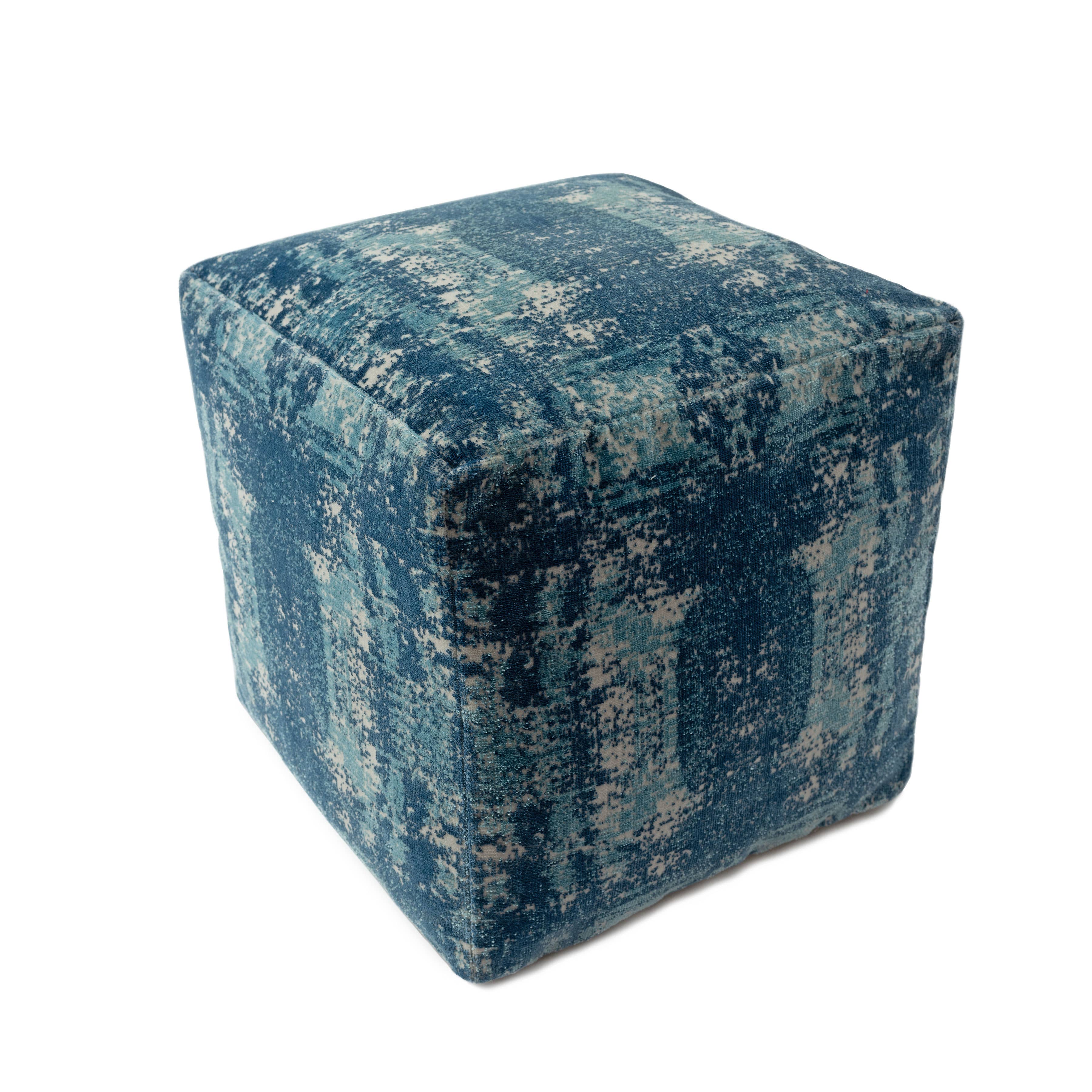 LR Home - Wholesale Pouf - Modern Abstract Square Upholstered Ottoman Pouf8