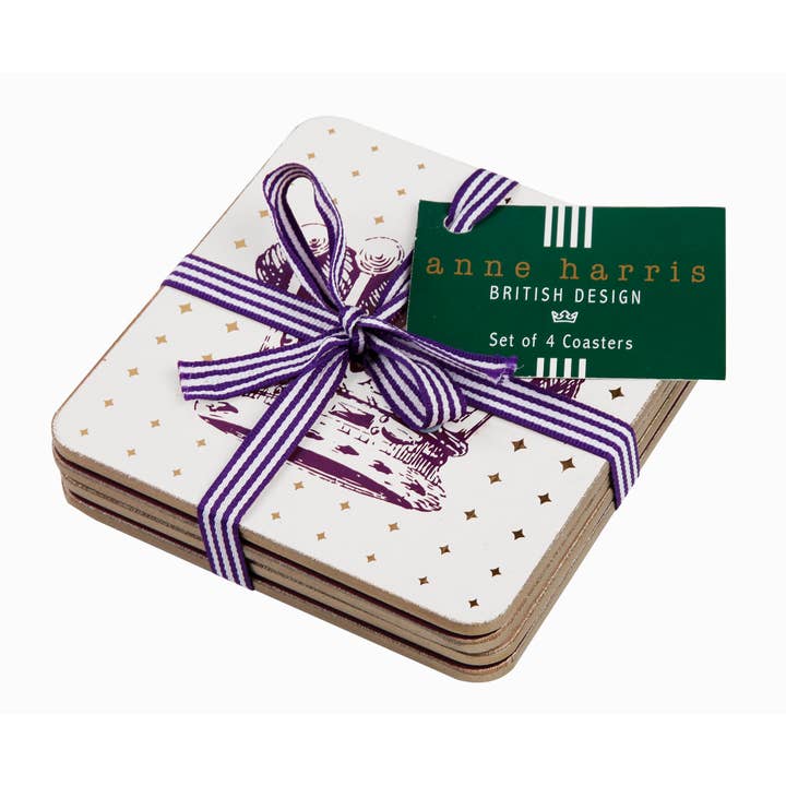 Crowns Coasters set of 4 for wholesale by Temple Island Collection Ltd