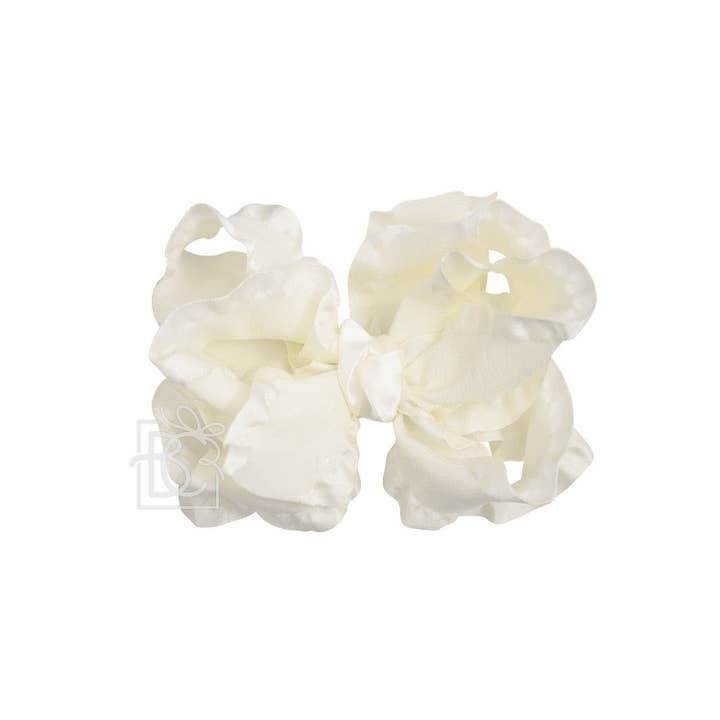 Beyond Creations, LLC - Wholesale Hair Bow - Kids - DOUBLE RUFFLE BOW ON CLIP20