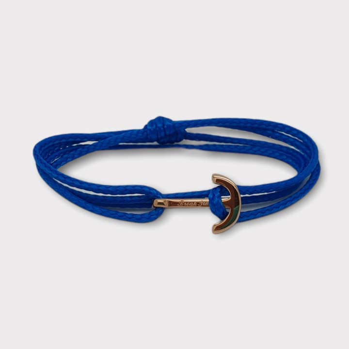 Pulsera ancla mini azul eléctrica YACHT CLUB (YCM20) para venta al por mayor de Break Time