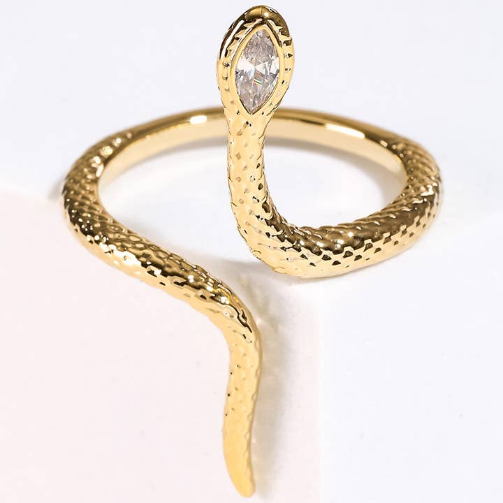 Anarchy Street – Großhandel Cocktail-/Statement-Ring – Verstellbarer offener Schlangenring0