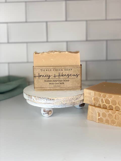Goat Milk Soap Honey Hibiscus for wholesale by Tickle Creek Soap