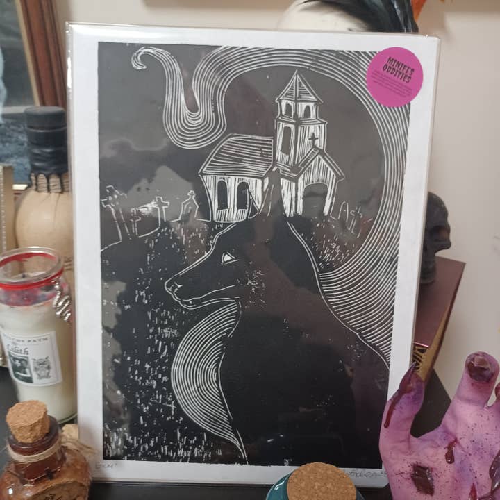 Bom rapaz Grim impressão em linóleo por atacado de Minifi's Oddities