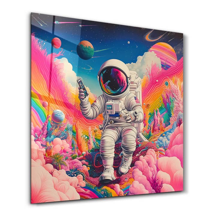 Fluttuando in un Paesaggio Onirico Psichedelico | Arte Murale in Vetro per la vendita all'ingrosso da parte di Artdesigna KG