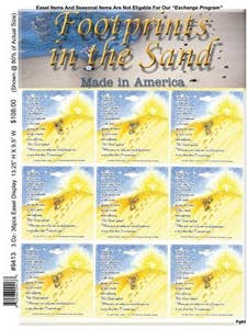 9413 Footprints in the Sand Easel Display for wholesale by Thoughtful Little Angels