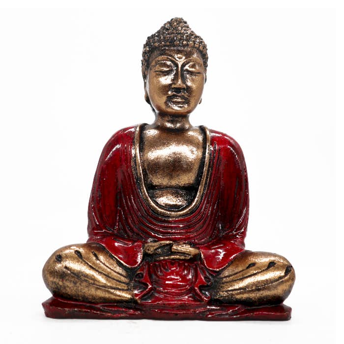 RBUD-05 - Rød & Guld Buddha - Medium for engroshandel hos AWGifts Europe