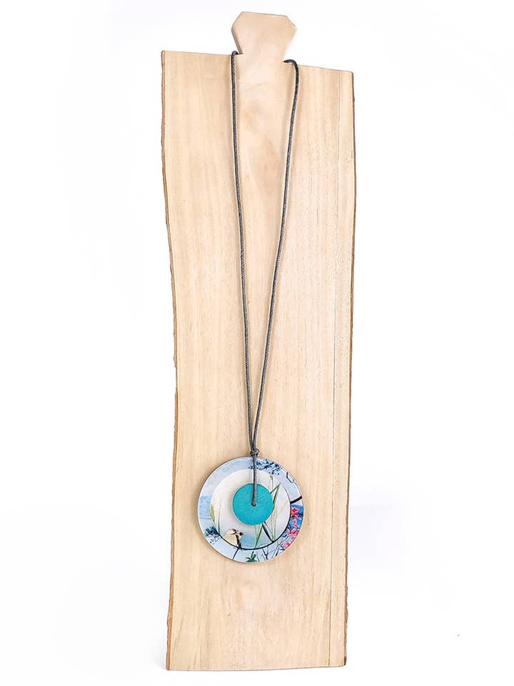 AKINA pendant with reproduction of Koson and Perry for wholesale by NOA ECCO