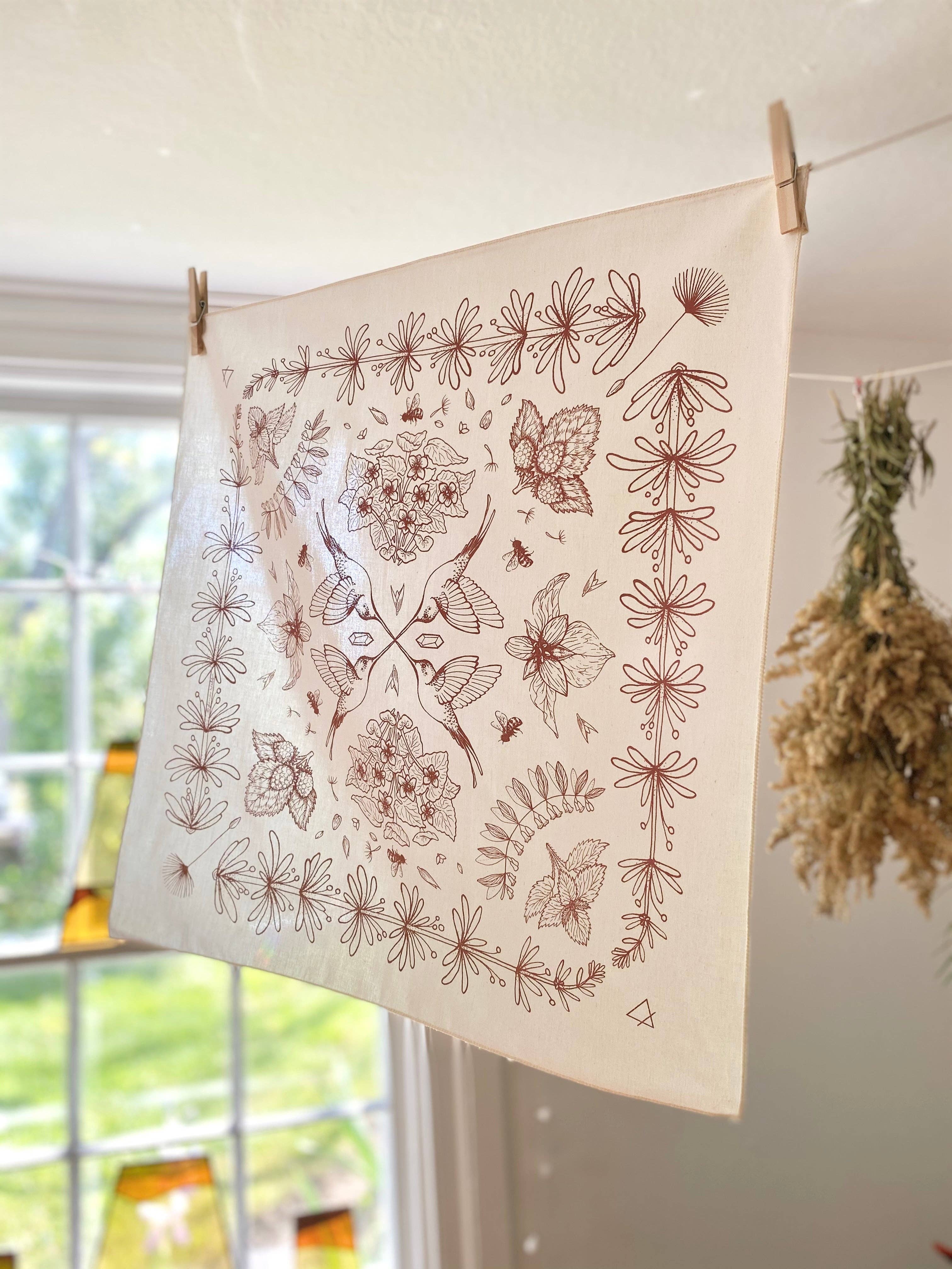 Wanderite – wholesale Bandana – Unisex – Bandana | Spring Herbs | White1