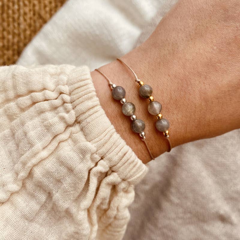 Typisch Shanna - Wholesale Beaded Bracelet - Gemstone Affirmation Bracelet - Labradorite1