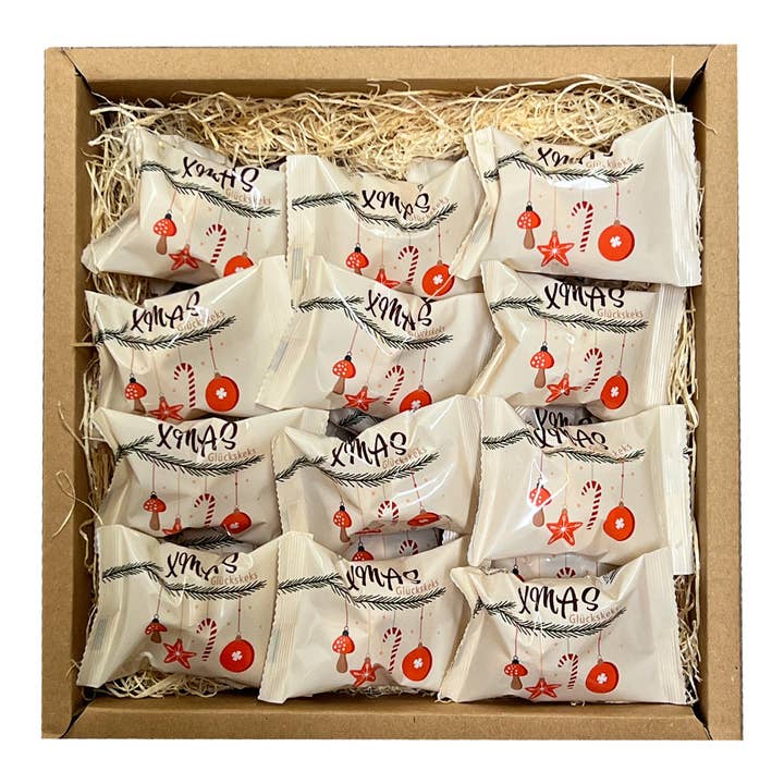 Adventskalender geschenkdoos met 24 kerstgelukskoekjes voor wholesale door Wunderle GmbH