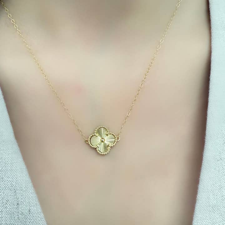 Gold Flower Necklace for wholesale by LPL Creations